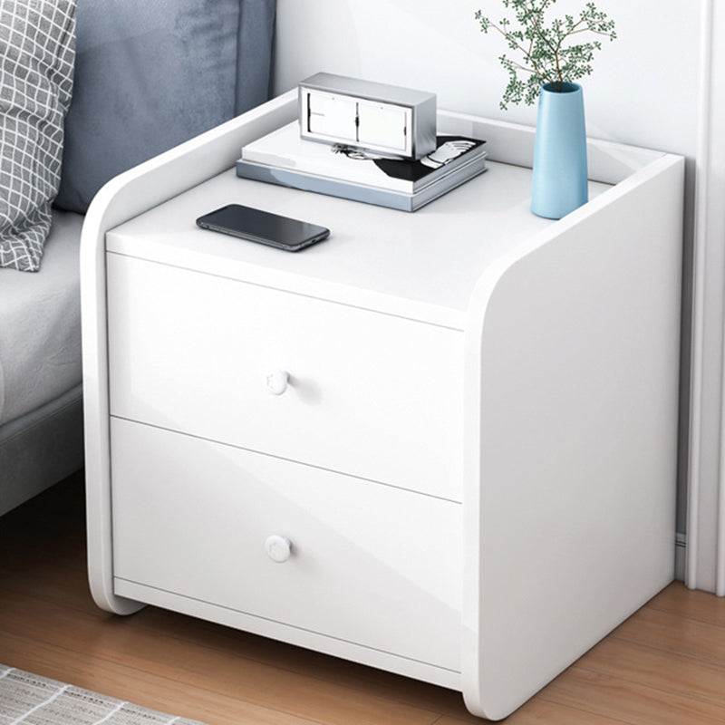 Contemporary Accent Table Nightstand Drawer Storage Night Table with 1 Shelf