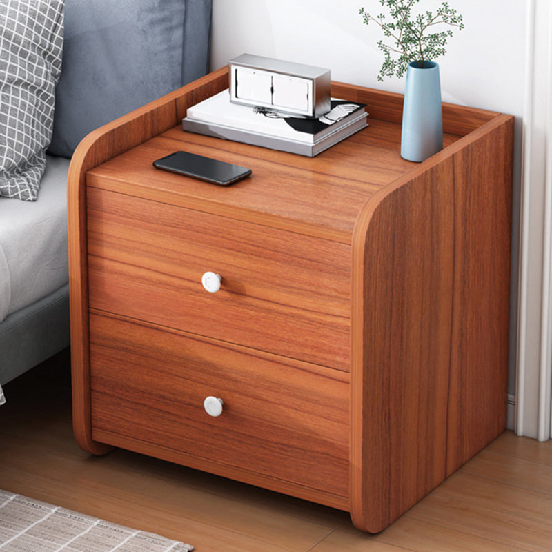 Contemporary Accent Table Nightstand Drawer Storage Night Table with 1 Shelf