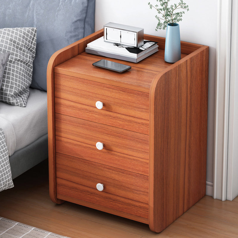 Contemporary Accent Table Nightstand Drawer Storage Night Table with 1 Shelf