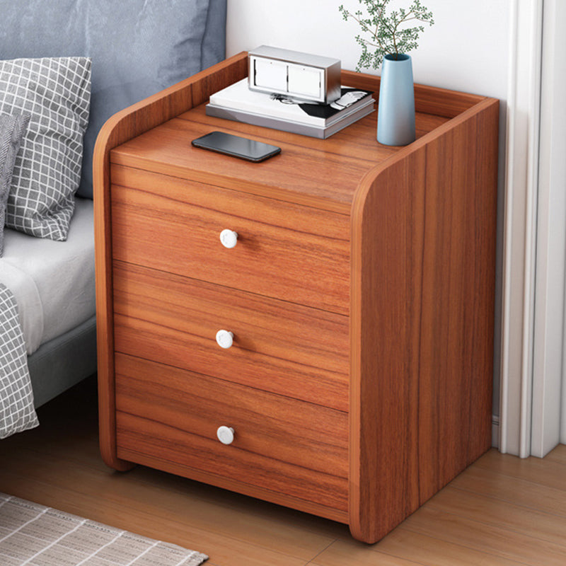 Contemporary Accent Table Nightstand Drawer Storage Night Table with 1 Shelf