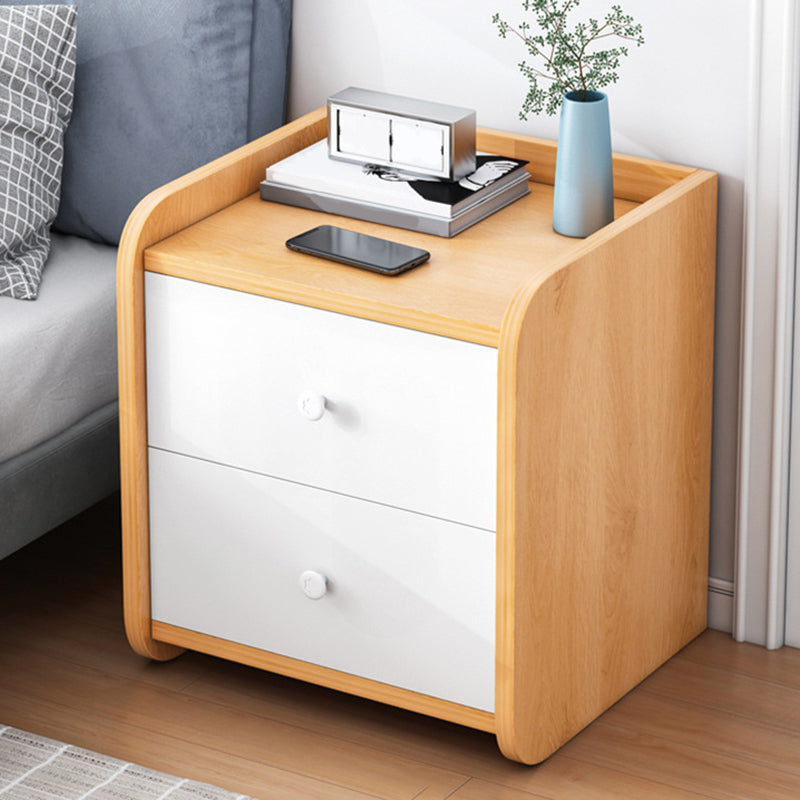 Contemporary Accent Table Nightstand Drawer Storage Night Table with 1 Shelf