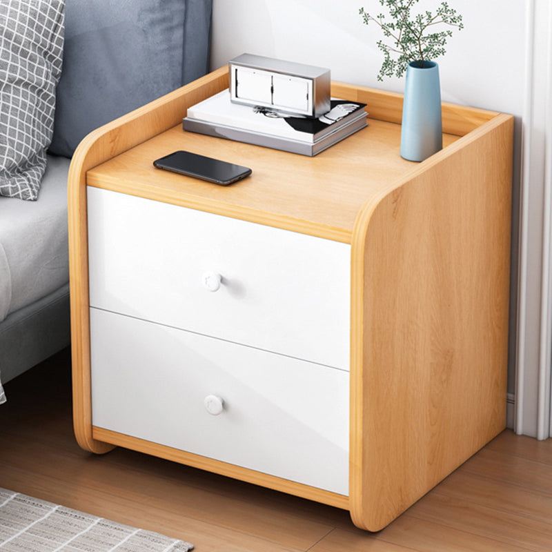 Contemporary Accent Table Nightstand Drawer Storage Night Table with 1 Shelf