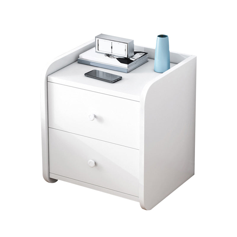 Contemporary Accent Table Nightstand Drawer Storage Night Table with 1 Shelf