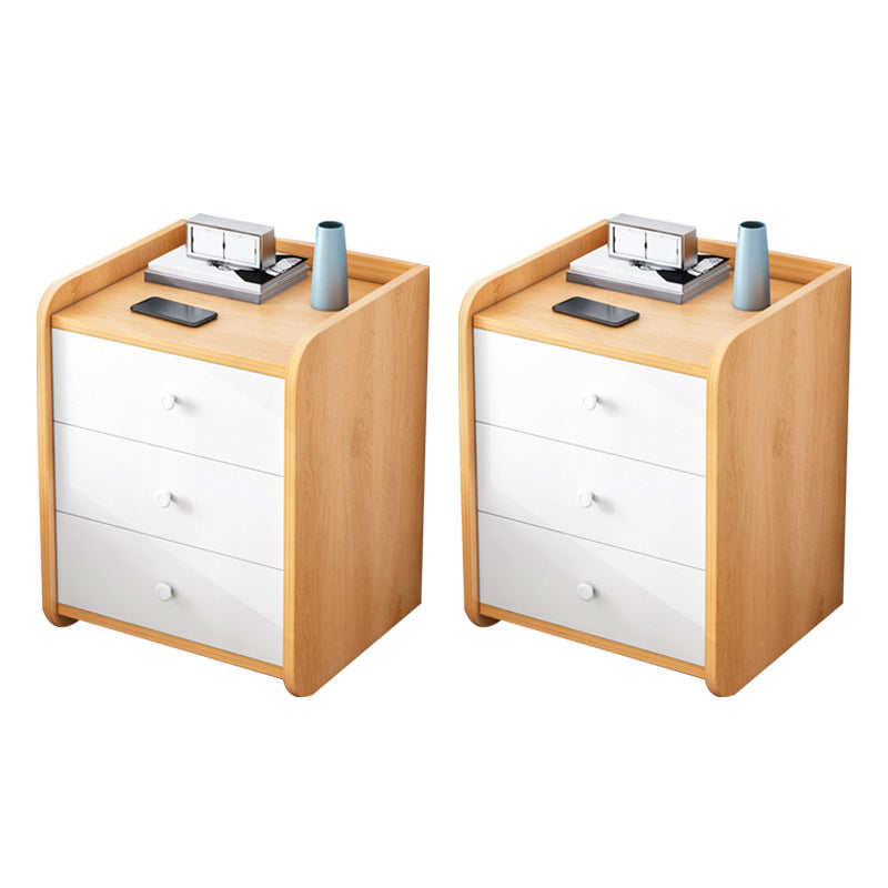 Contemporary Accent Table Nightstand Drawer Storage Night Table with 1 Shelf