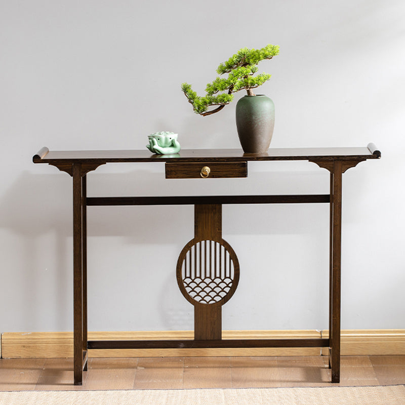 Mid-Century Modern Console Table Wood Rectangle Hall End Table