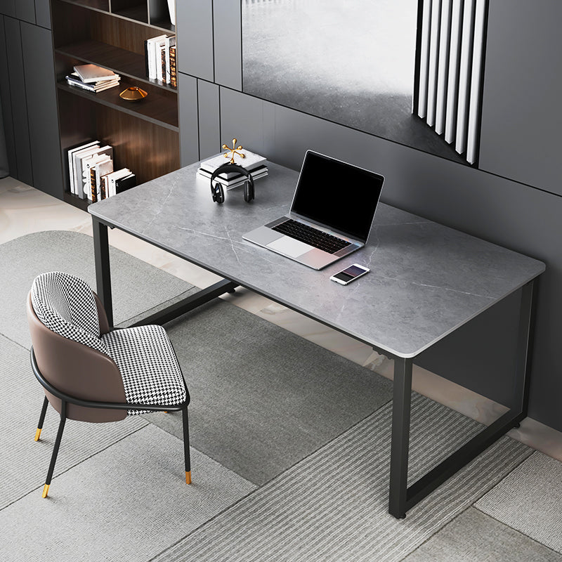 Industrial Writing Desk Rectangular Stone Office Desk for Home