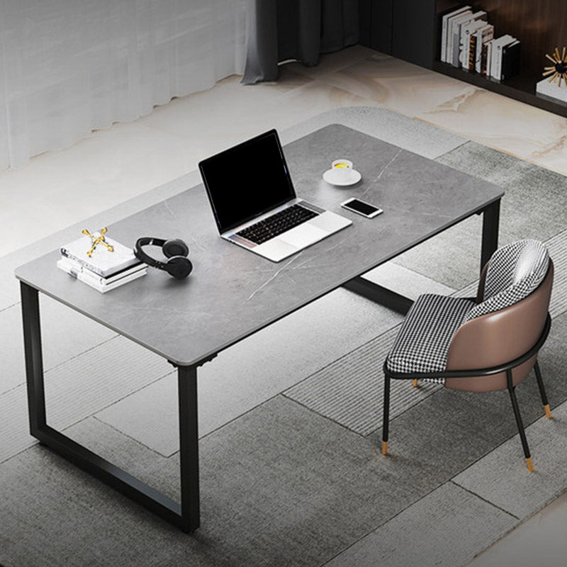 Industrial Writing Desk Rectangular Stone Office Desk for Home