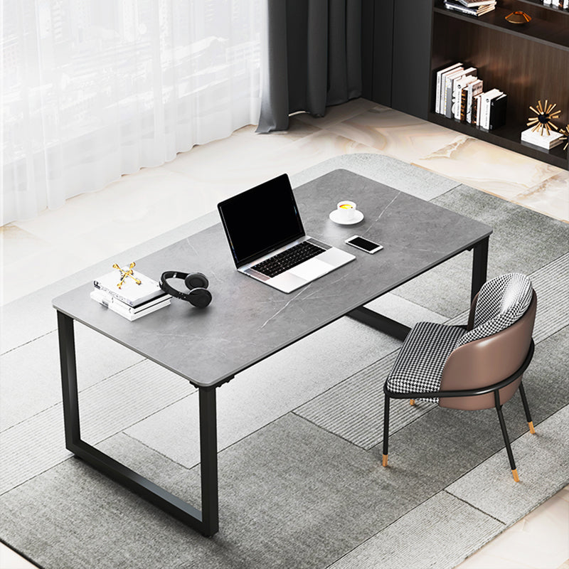 Industrial Writing Desk Rectangular Stone Office Desk for Home