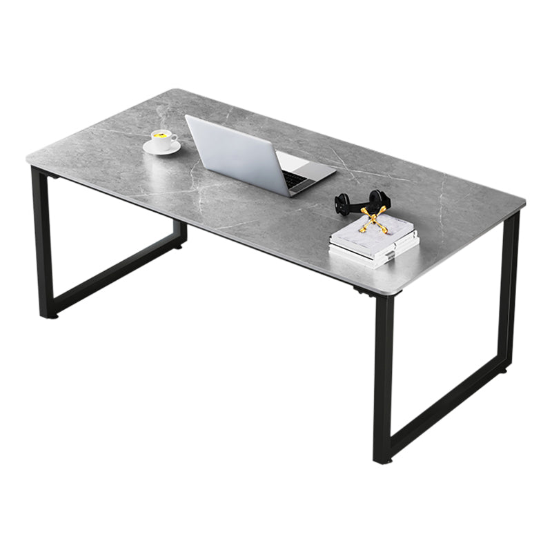 Industrial Writing Desk Rectangular Stone Office Desk for Home