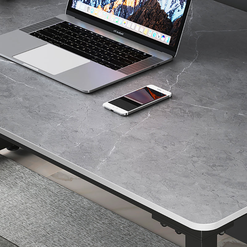 Industrial Writing Desk Rectangular Stone Office Desk for Home