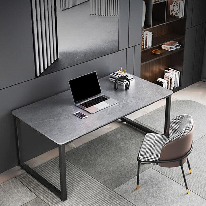 Industrial Writing Desk Rectangular Stone Office Desk for Home