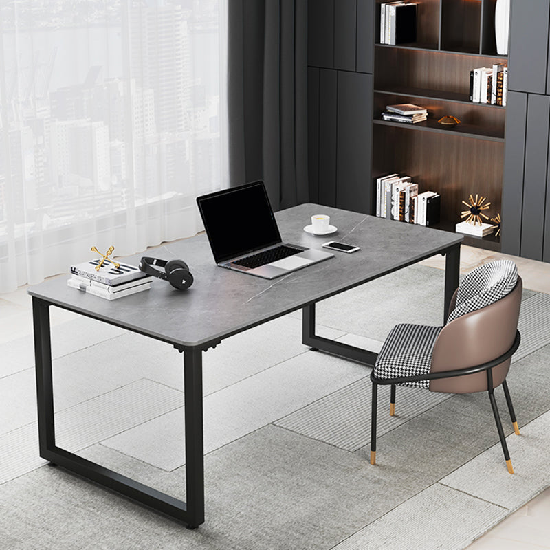 Industrial Writing Desk Rectangular Stone Office Desk for Home