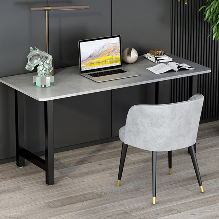 Home Rectangular Computer Desk with H-Shape Metal Legs Office Desk