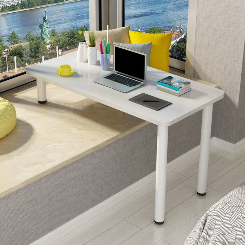 Modern White Writing Desk Rectangular Wooden Office Desk for Home