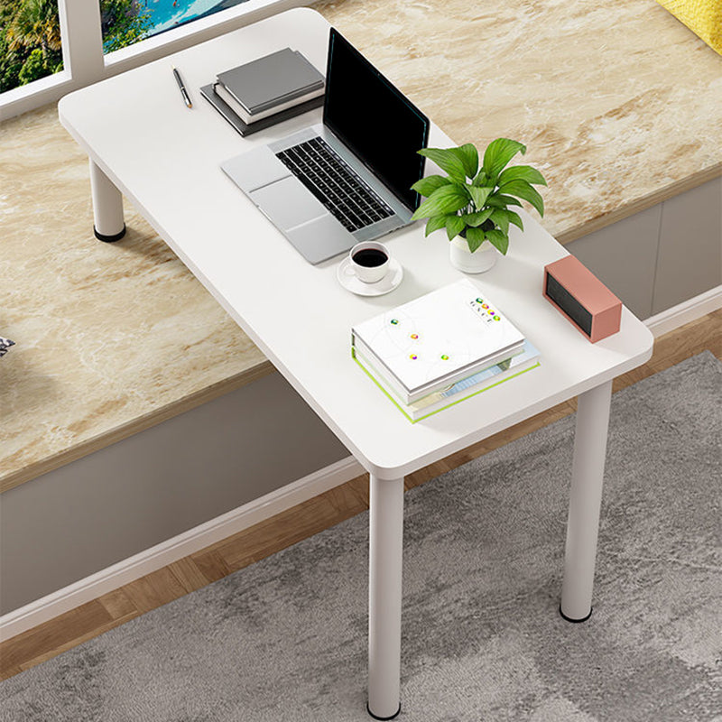 Modern White Writing Desk Rectangular Wooden Office Desk for Home