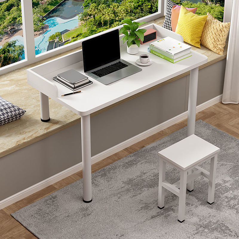 Modern White Writing Desk Rectangular Wooden Office Desk for Home