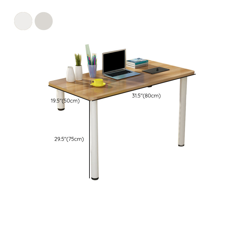 Modern White Writing Desk Rectangular Wooden Office Desk for Home