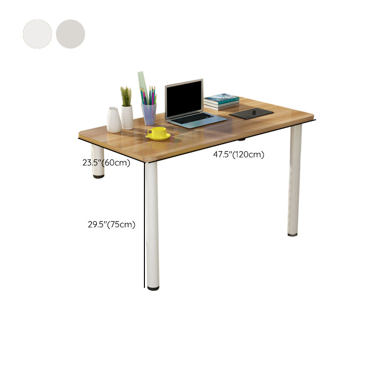 Modern White Writing Desk Rectangular Wooden Office Desk for Home