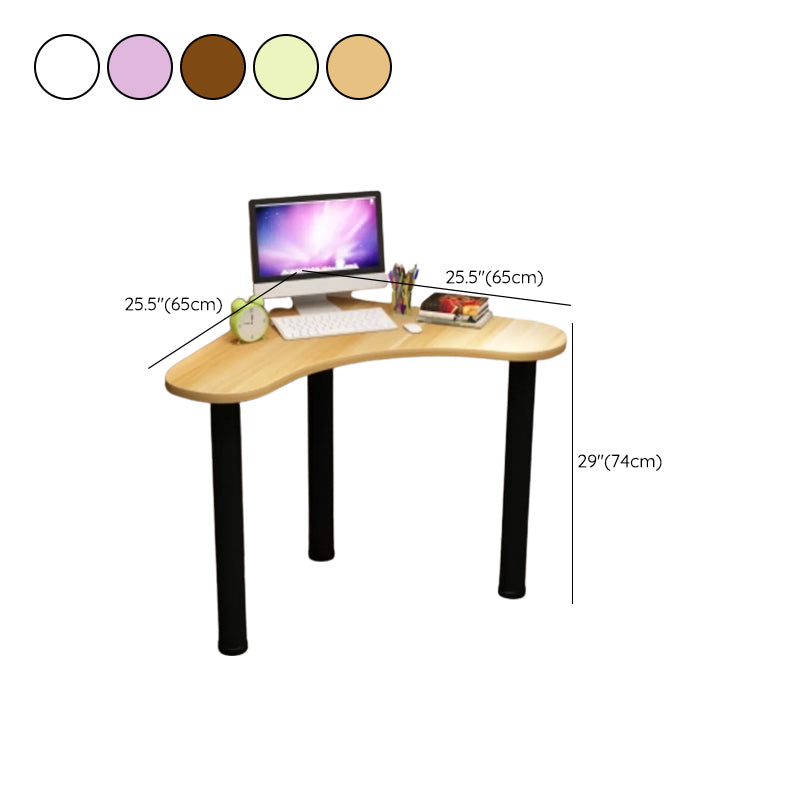 Wooden Writing Desk Contemporary Office Desk with Metal Legs