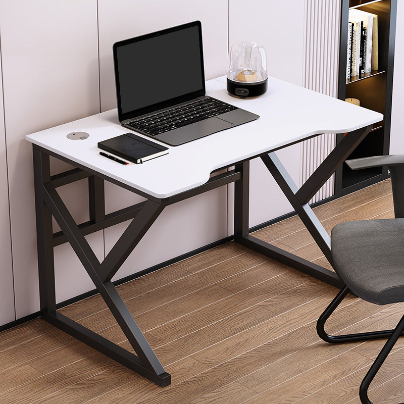 Artificial Wood and Steel Writing Desk Cable Management Computer Desk Trestle