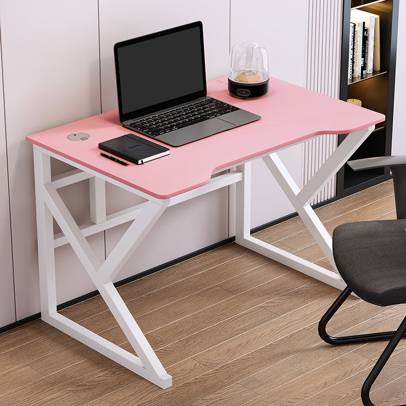 Artificial Wood and Steel Writing Desk Cable Management Computer Desk Trestle