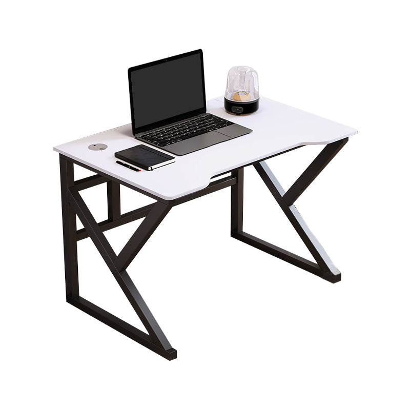 Artificial Wood and Steel Writing Desk Cable Management Computer Desk Trestle