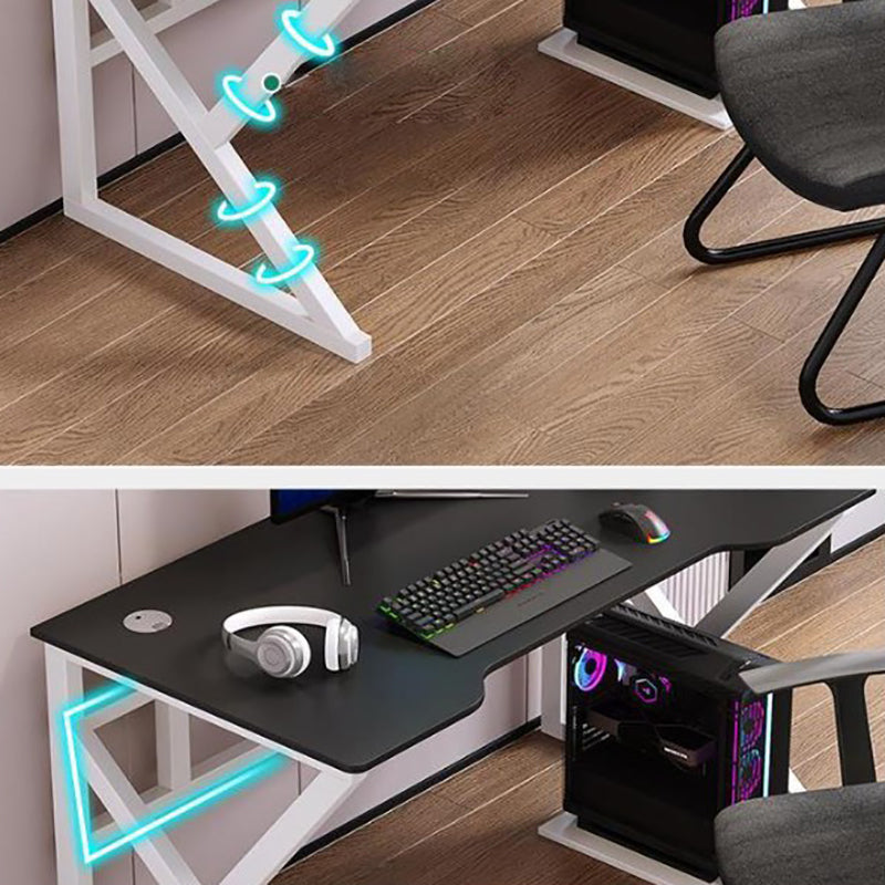 Artificial Wood and Steel Writing Desk Cable Management Computer Desk Trestle