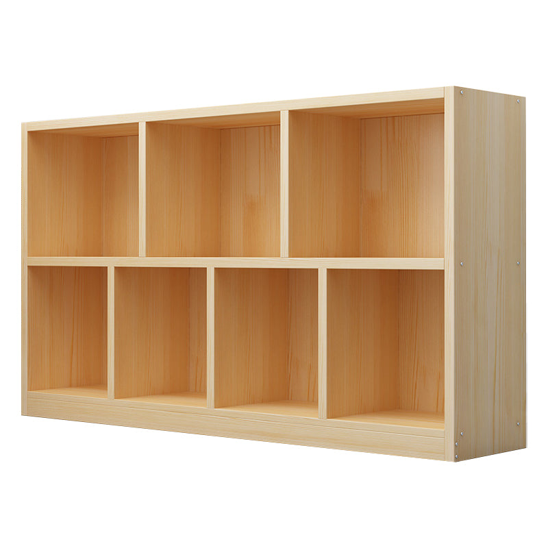 Contemporary Closed Back Book Shelf Wood Horizontal Bookshelf for Office