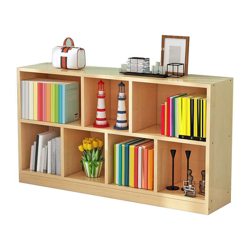 Contemporary Closed Back Book Shelf Wood Horizontal Bookshelf for Office