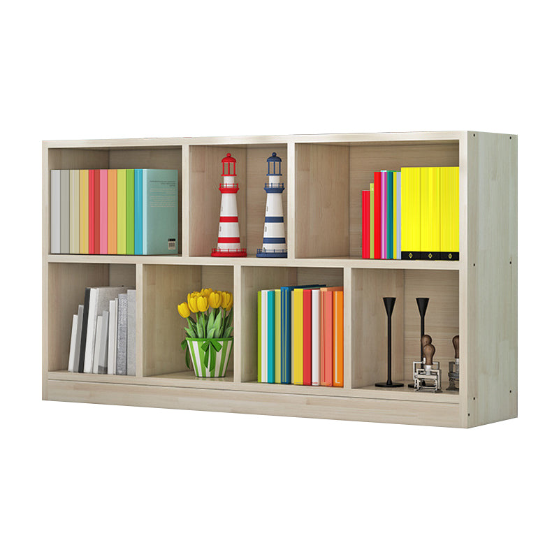 Contemporary Closed Back Book Shelf Wood Horizontal Bookshelf for Office