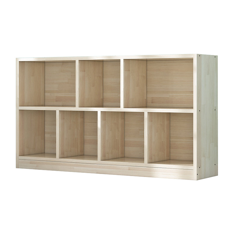 Contemporary Closed Back Book Shelf Wood Horizontal Bookshelf for Office