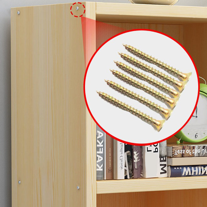 Contemporary Closed Back Book Shelf Wood Horizontal Bookshelf for Office