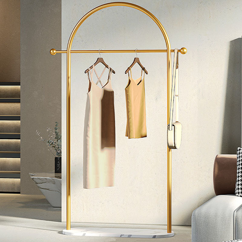 Basic Metal Coat Hanger Marble Bottom Hooks Coat Rack for Living Room