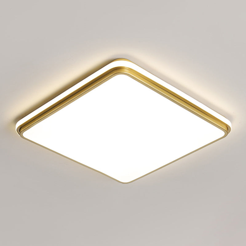 Metal Square Flush Mount Lighting Simplicity 2 Lights Flush Mount Led Lights