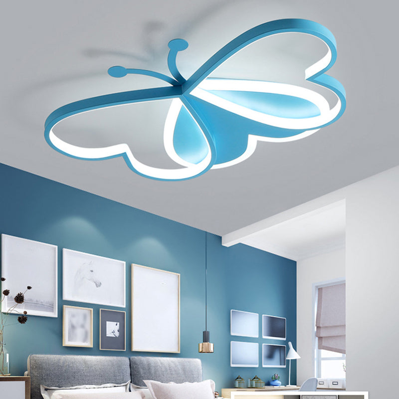 Pink/Blue LED Ceiling Light Contemporary Flush Mount Lighting for Foyer