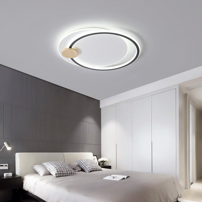 Contemporary Flush Mount Lighting Gray/Black LED Ceiling Light for Home