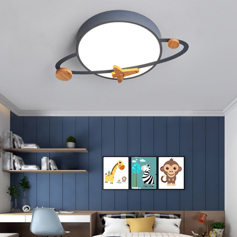 Modern LED Ceiling Light Gray/White Flush Mount Lighting for Home