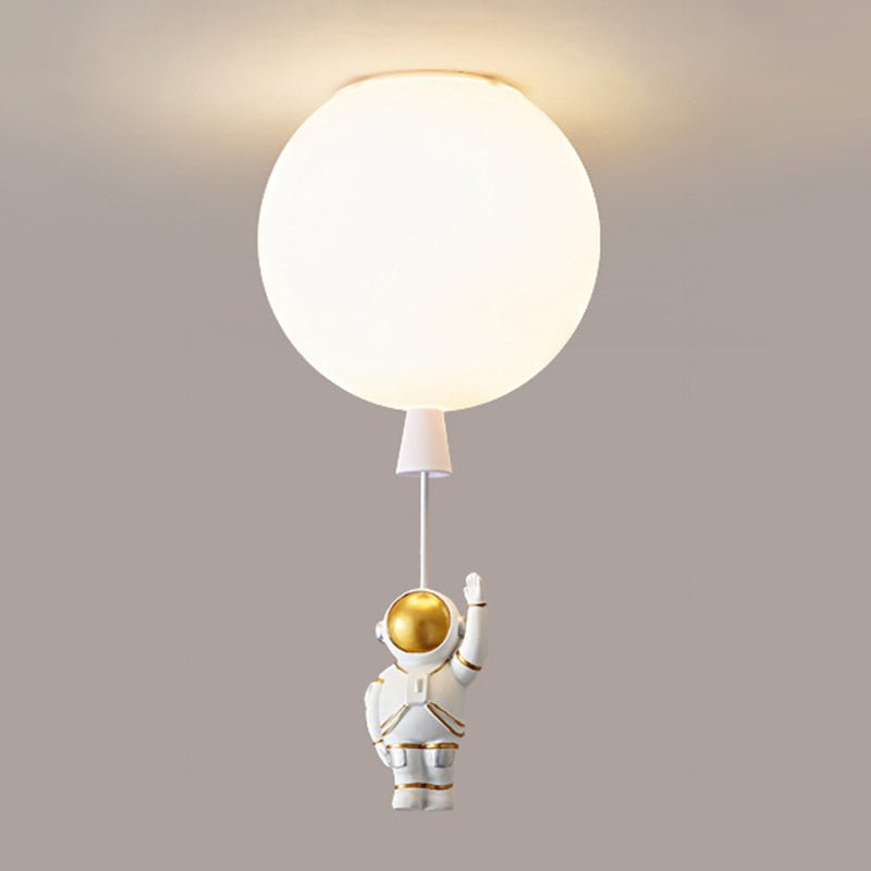 Contemporary Ceiling Lamp Creative Astronaut Flush Mount Light Fixture