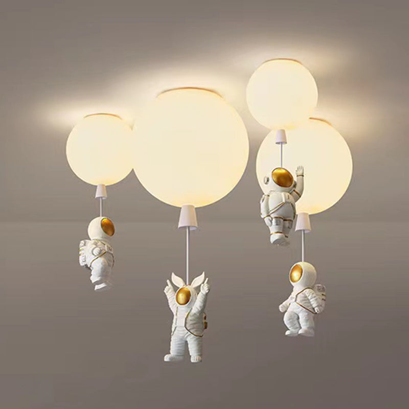 Contemporary Ceiling Lamp Creative Astronaut Flush Mount Light Fixture