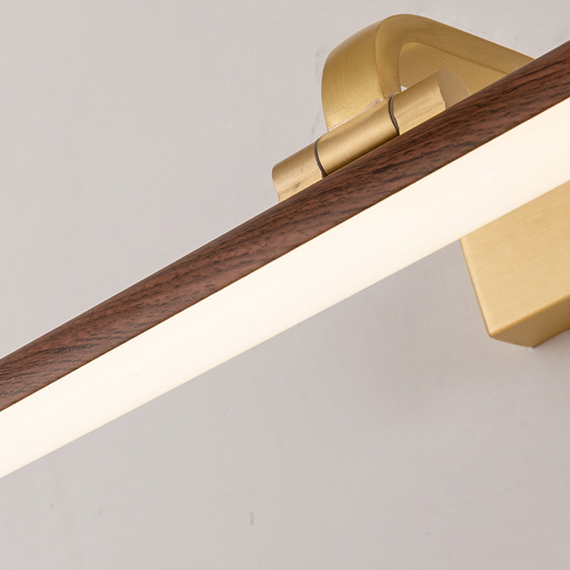 Contemporary Vanity Lights Wooden LED Wall Light Fixtures for Bathroom