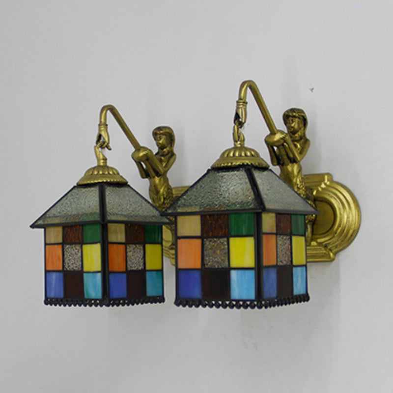 Colorful Glass Vanity Light Simple Wall Light Sconce for Washroom