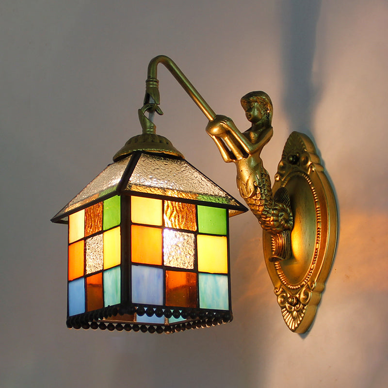 Colorful Glass Vanity Light Simple Wall Light Sconce for Washroom