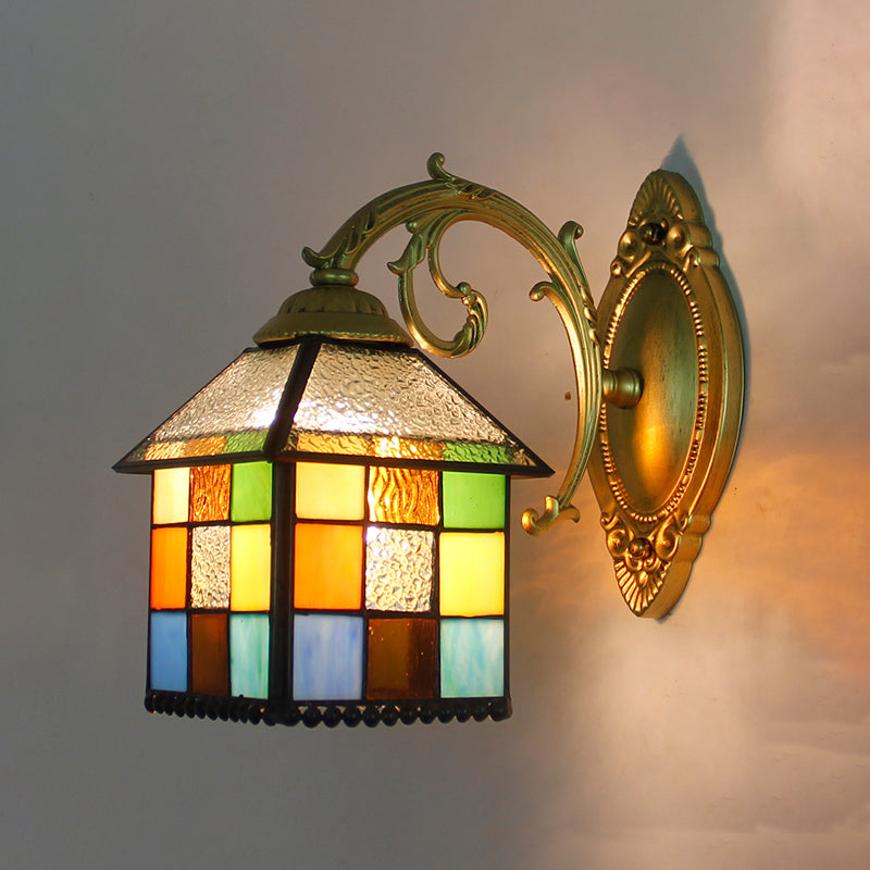 Colorful Glass Vanity Light Simple Wall Light Sconce for Washroom