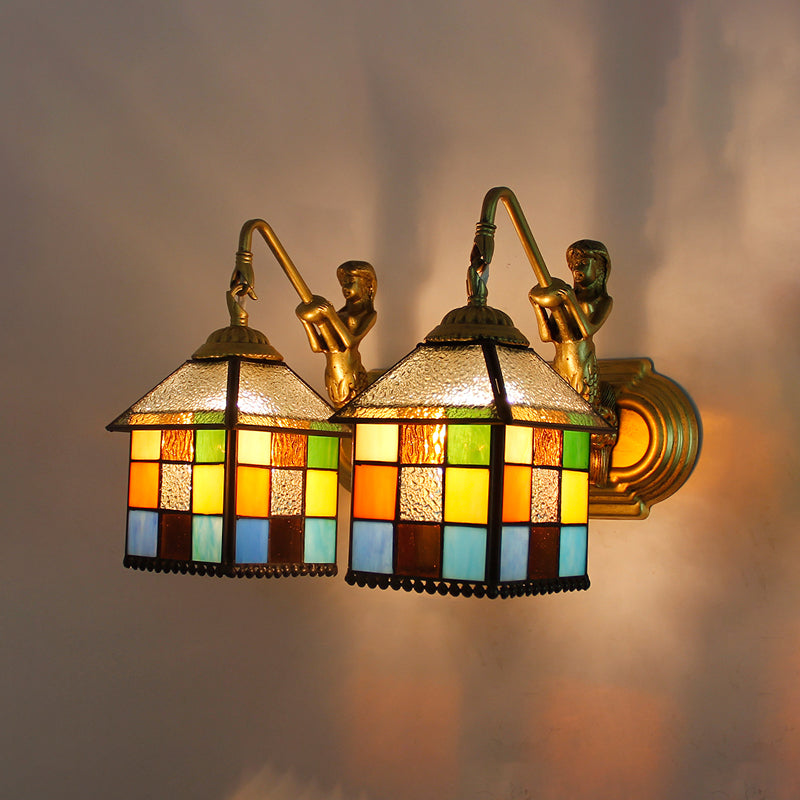 Colorful Glass Vanity Light Simple Wall Light Sconce for Washroom