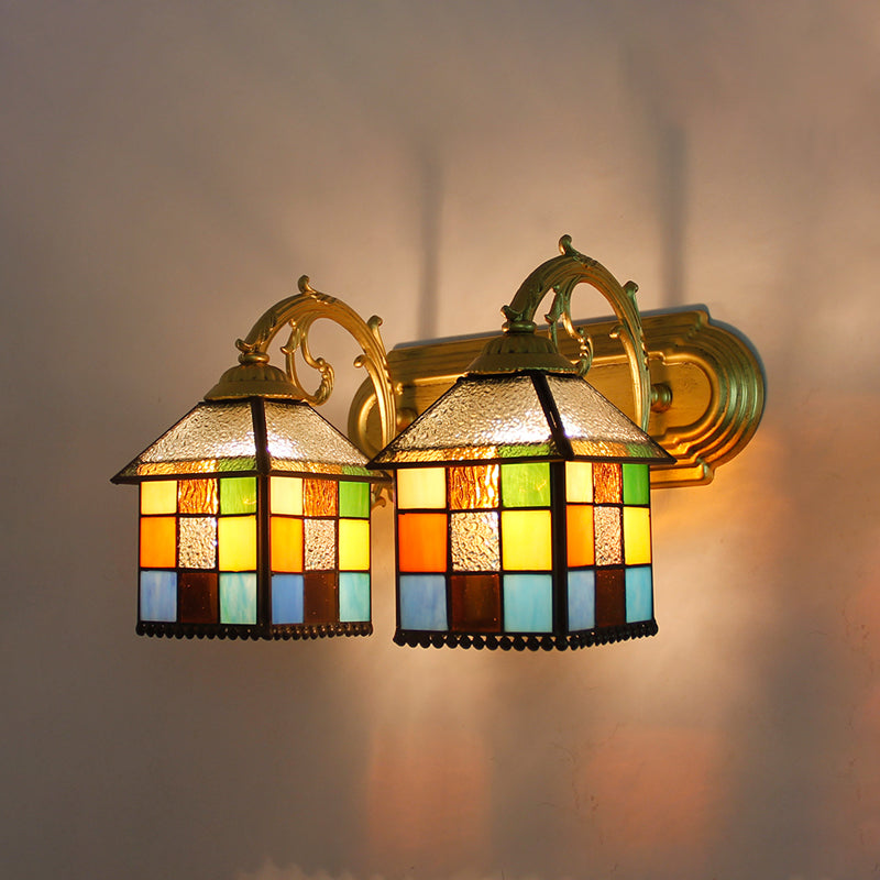 Colorful Glass Vanity Light Simple Wall Light Sconce for Washroom