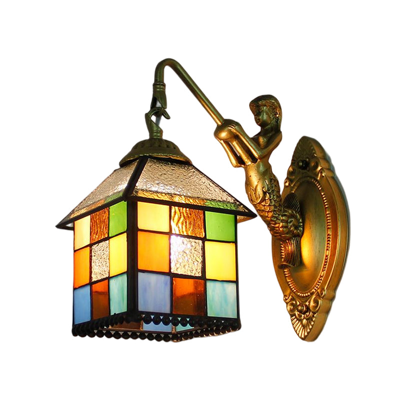 Colorful Glass Vanity Light Simple Wall Light Sconce for Washroom