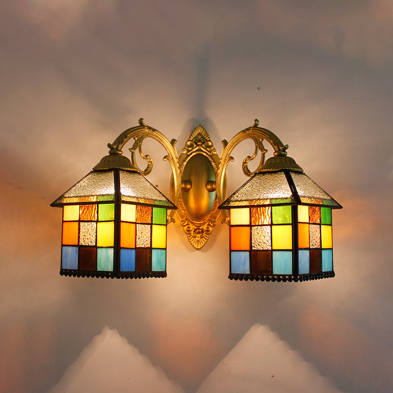 Colorful Glass Vanity Light Simple Wall Light Sconce for Washroom