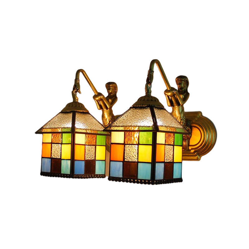 Colorful Glass Vanity Light Simple Wall Light Sconce for Washroom