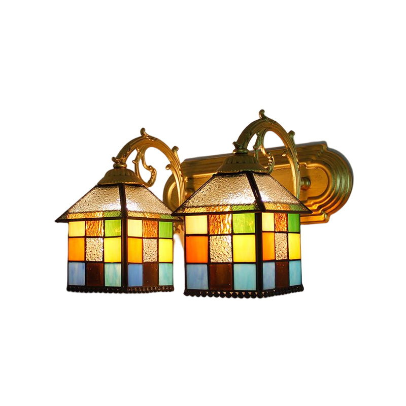 Colorful Glass Vanity Light Simple Wall Light Sconce for Washroom