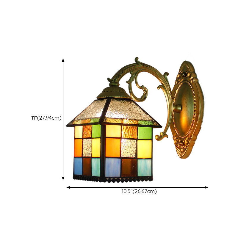 Colorful Glass Vanity Light Simple Wall Light Sconce for Washroom